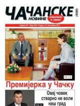 Čačanske novine - Broj 568 - 19. septembar 2017.