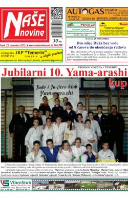 Naše novine, Temerin - broj 208, 23. nov 2012.