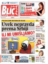 Blic - broj 6360, 26. okt 2014.