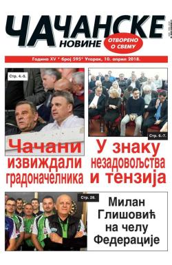 Čačanske novine - broj 595, 10. apr 2018.