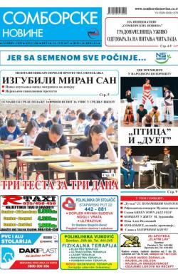 Somborske novine - broj 3286, 16. jun 2017.