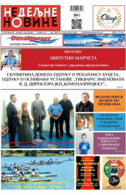 Nedeljne novine, B. Palanka - broj 2603, 6. avg 2016.