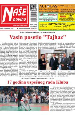 Naše novine, Temerin - broj 247, 20. nov 2015.