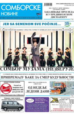 Somborske novine - broj 3322, 23. feb 2018.
