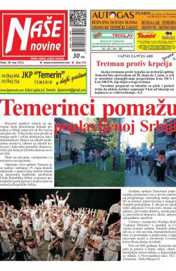 Naše novine, Temerin - broj 231, 30. maj 2014.
