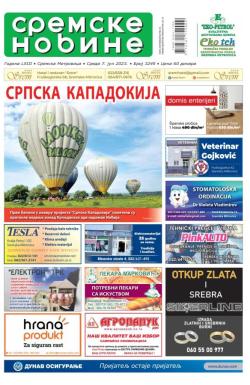 Sremske Novine - broj 3249, 7. jun 2023.