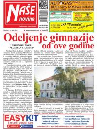 Naše novine, Temerin - broj 252, 13. maj 2016.