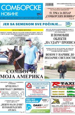Somborske novine - broj 3294, 11. avg 2017.