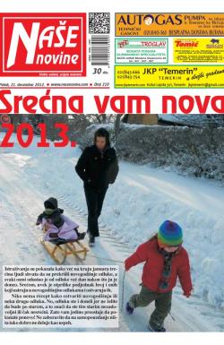 Naše novine, Temerin - broj 210, 21. dec 2012.