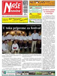 Naše novine, Temerin - broj 205, 21. sep 2012.
