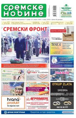 Sremske Novine - broj 3242, 19. apr 2023.