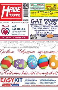 Naše novine, Temerin - broj 265, 14. apr 2017.