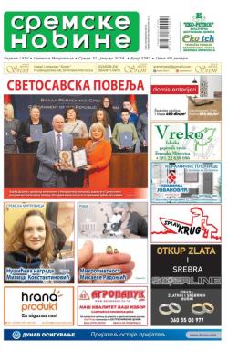 Sremske Novine - broj 3283, 31. jan 2024.