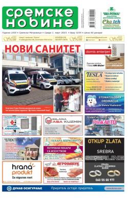 Sremske Novine - broj 3235, 1. mar 2023.