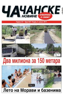 Čačanske novine - broj 562, 8. avg 2017.