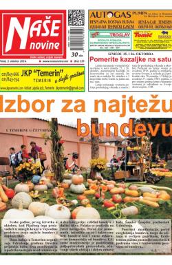 Naše novine, Temerin - broj 235, 3. okt 2014.