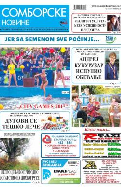 Somborske novine - broj 3291, 21. jul 2017.