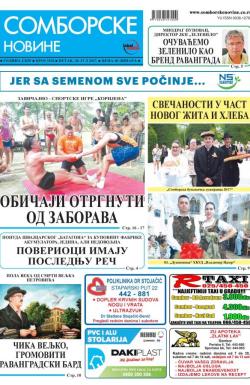 Somborske novine - broj 3292, 28. jul 2017.