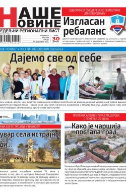 Naše Novine, Smederevo - broj 508, 7. dec 2022.