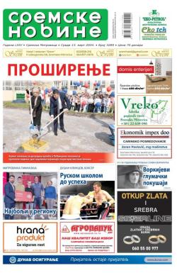 Sremske Novine - broj 3289, 13. mar 2024.