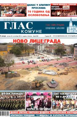 Novi glas komune, Apatin - broj 284, 24. okt 2014.