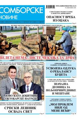 Somborske novine - broj 3722, 24. okt 2025.