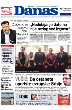Danas - broj 5733, 10. jun 2013.
