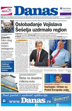Danas - broj 6759, 1. apr 2016.