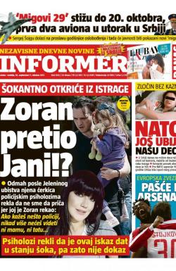 Informer - broj 1654, 30. sep 2017.