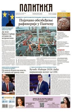 Politika - broj 40188, 22. okt 2025.