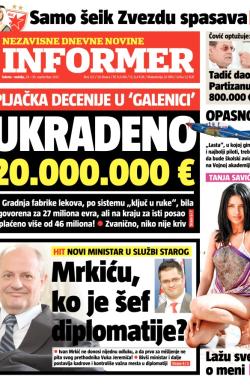 Informer - broj 123, 29. sep 2012.