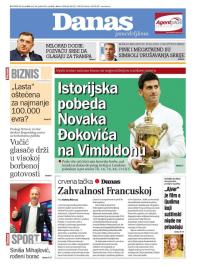 Danas - broj 7959, 15. jul 2019.