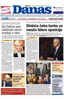Danas - broj 5789, 5. avg 2013.