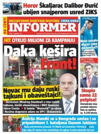 Informer CG - broj 1341, 23. sep 2016.