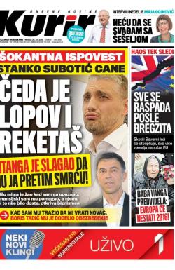 Kurir - broj 858, 26. jun 2016.