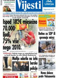 Vijesti - broj 5655, 24. dec 2013.