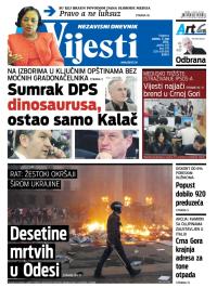 Vijesti - broj 5781, 3. maj 2014.