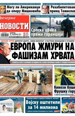 Večernje novosti - broj 1133, 26. dec 2013.
