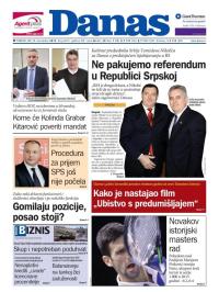 Danas - broj 6615, 9. nov 2015.