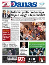 Danas - broj 7340, 3. nov 2017.