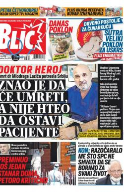 Blic - broj 8314, 15. apr 2020.