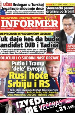 Informer - broj 1391, 21. nov 2016.