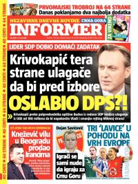Informer CG - broj 605, 30. apr 2014.