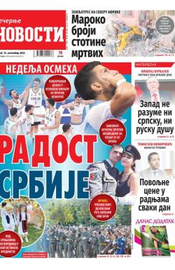 Večernje novosti - broj 4782, 10. sep 2023.