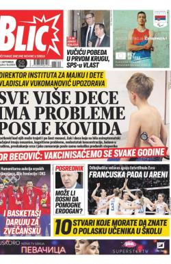 Blic - broj 8804, 1. sep 2021.