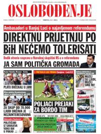 Oslobođenje - broj 24.652, 15. jul 2015.