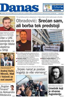 Danas - broj 8116, 19. dec 2019.
