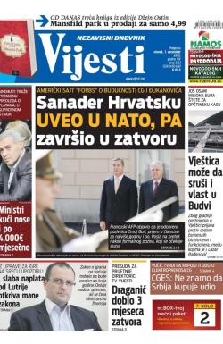Vijesti - broj 6353, 1. dec 2015.