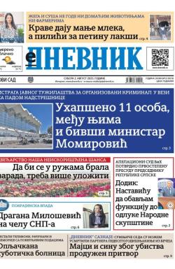 Dnevnik - broj 28156, 2. avg 2025.