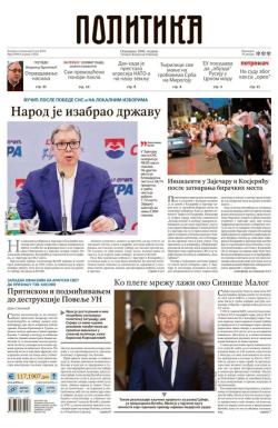 Politika - broj 40053, 9. jun 2025.